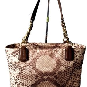 COACH Madison Python Sateen Shoulder Bag #20482